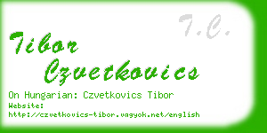 tibor czvetkovics business card